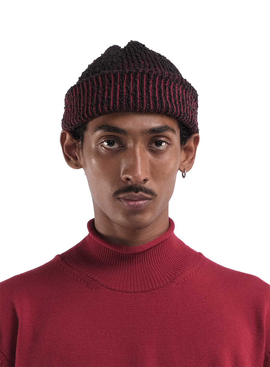 Line Knit Beanie Latte 4