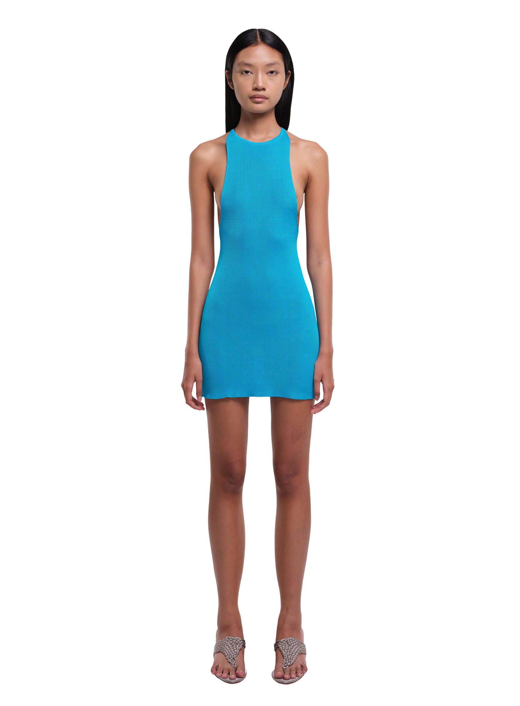 Crew Neck Mini Dress