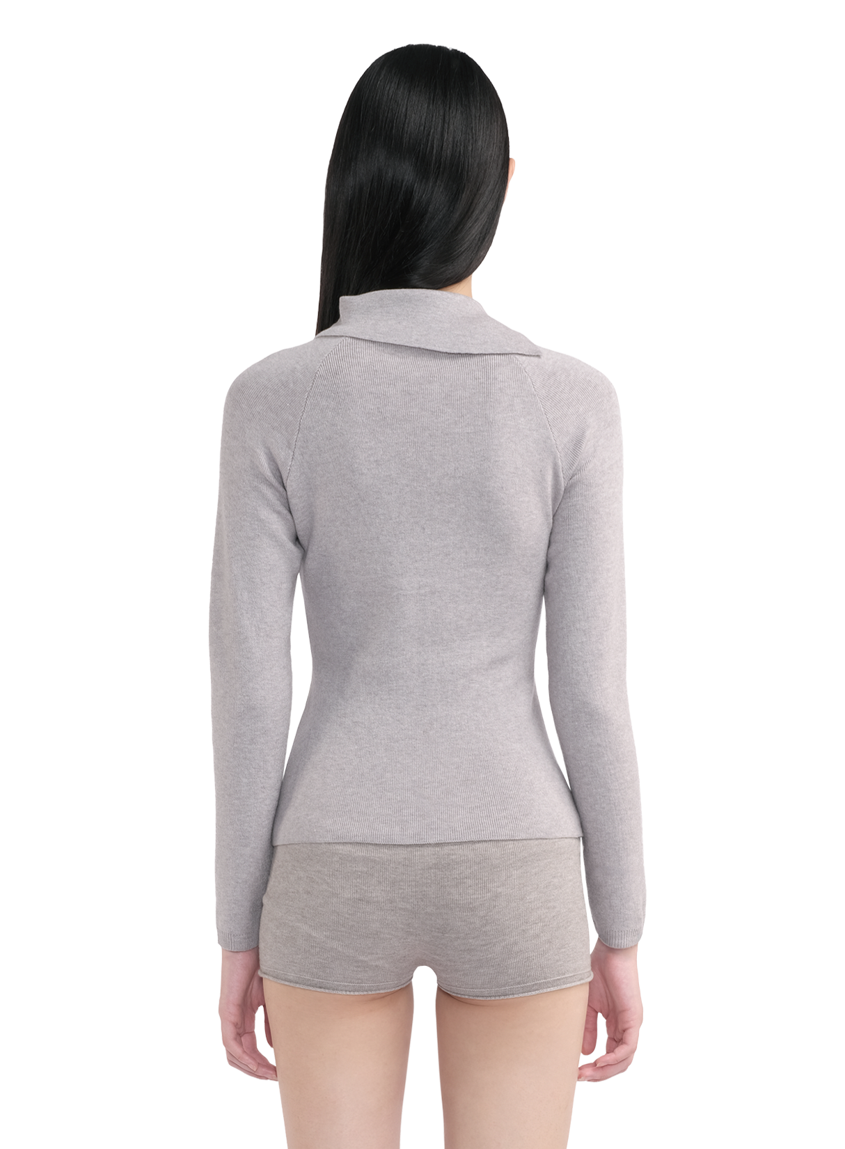 Tartan Asymmetric Top Grey 3