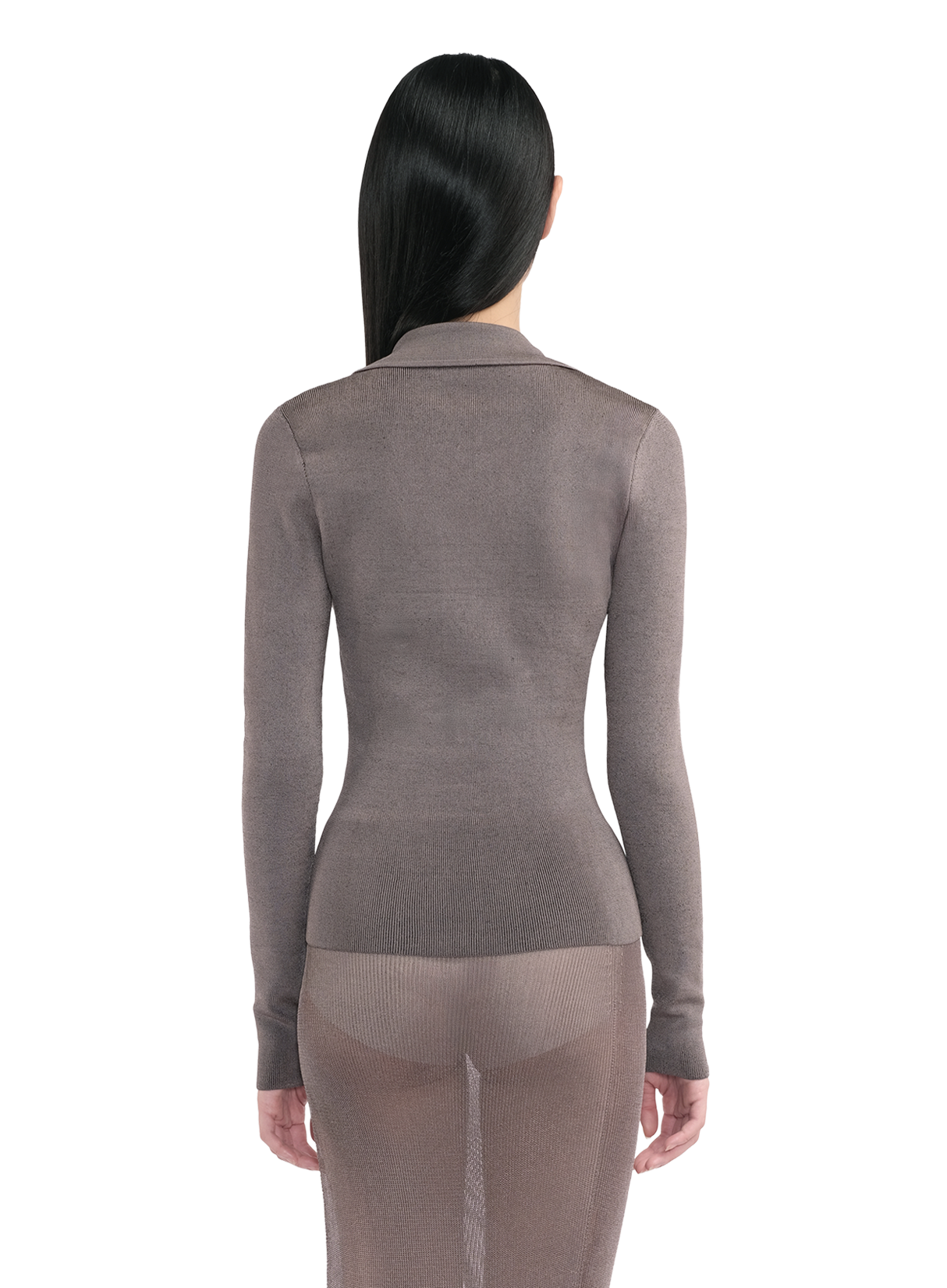 Metallic Polo Top Slate 3