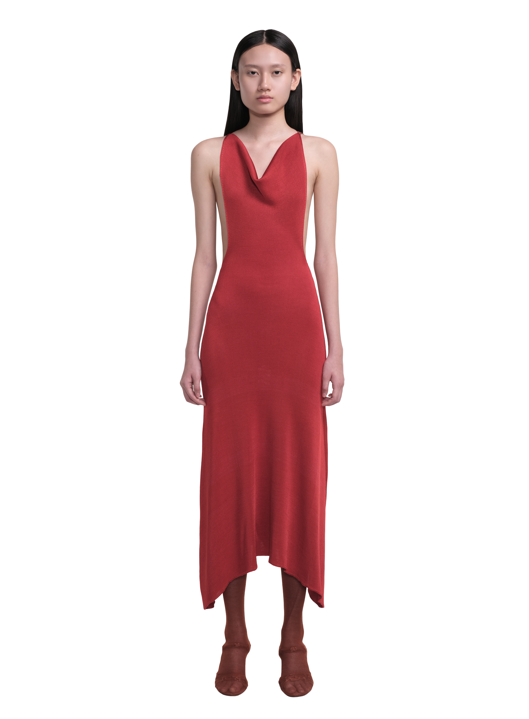 Cowl Neck Long Dress