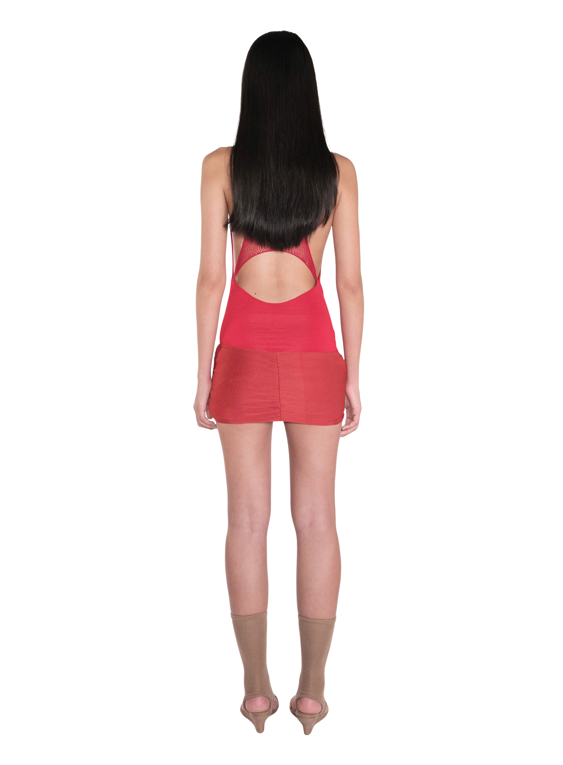 Asymmetrical Mini Skirt Slate 3