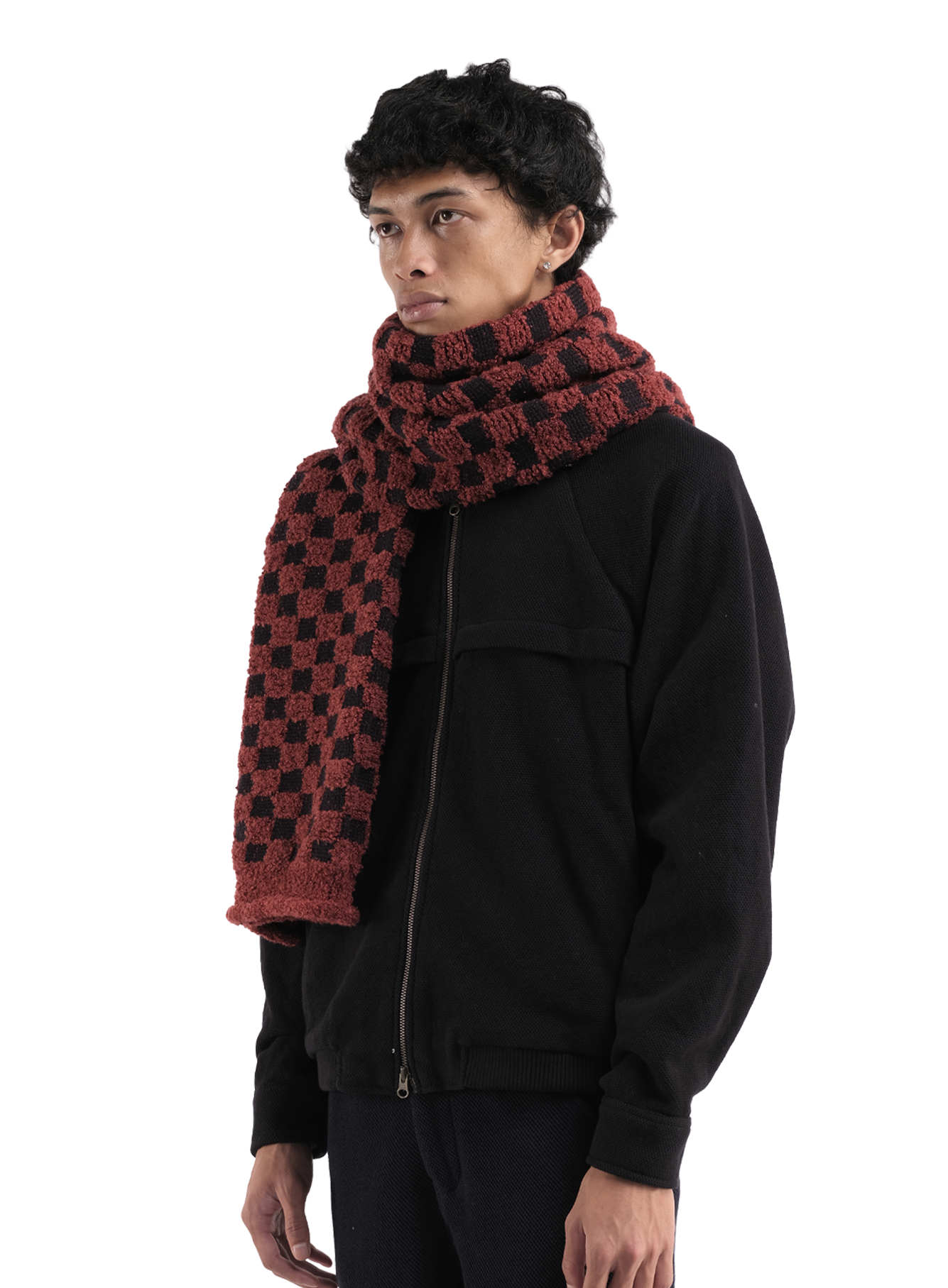 Chessmess Scarf Stone Checkered 2