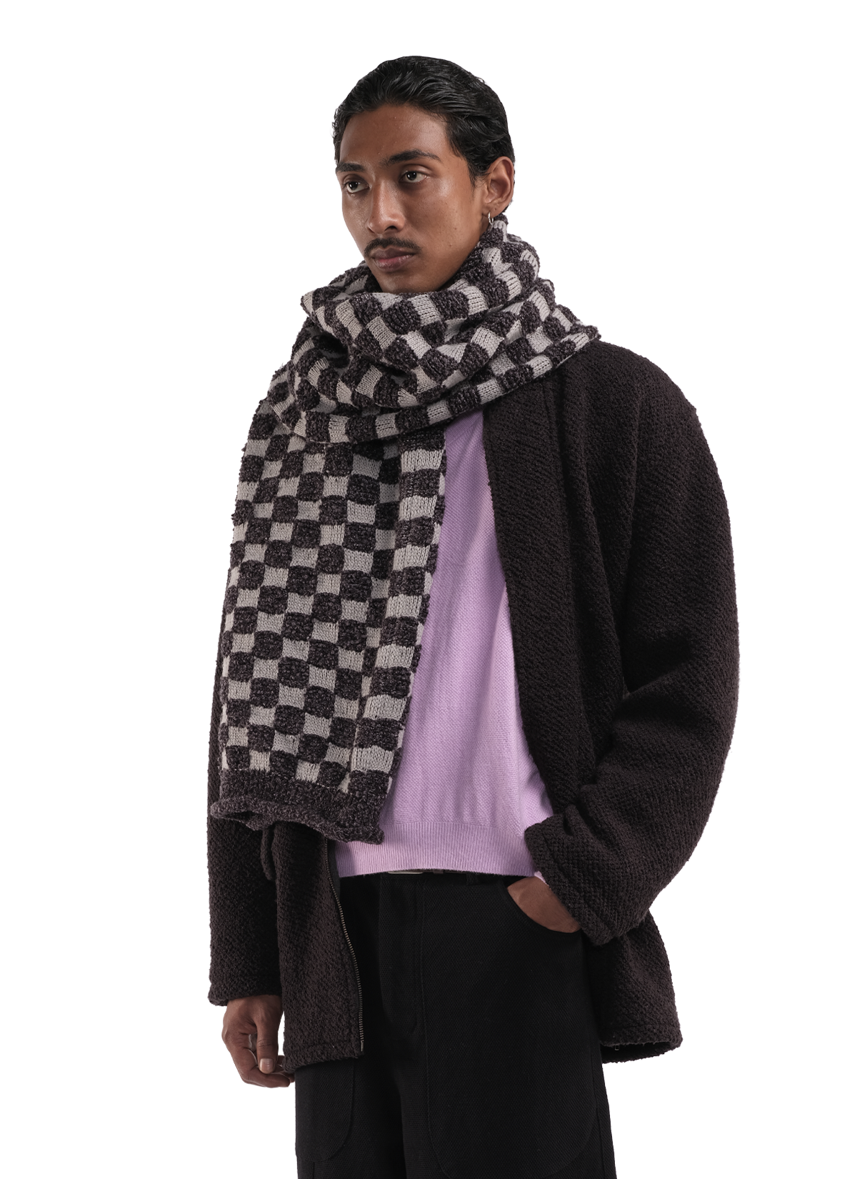 Chessmess Scarf Stone Checkered 2