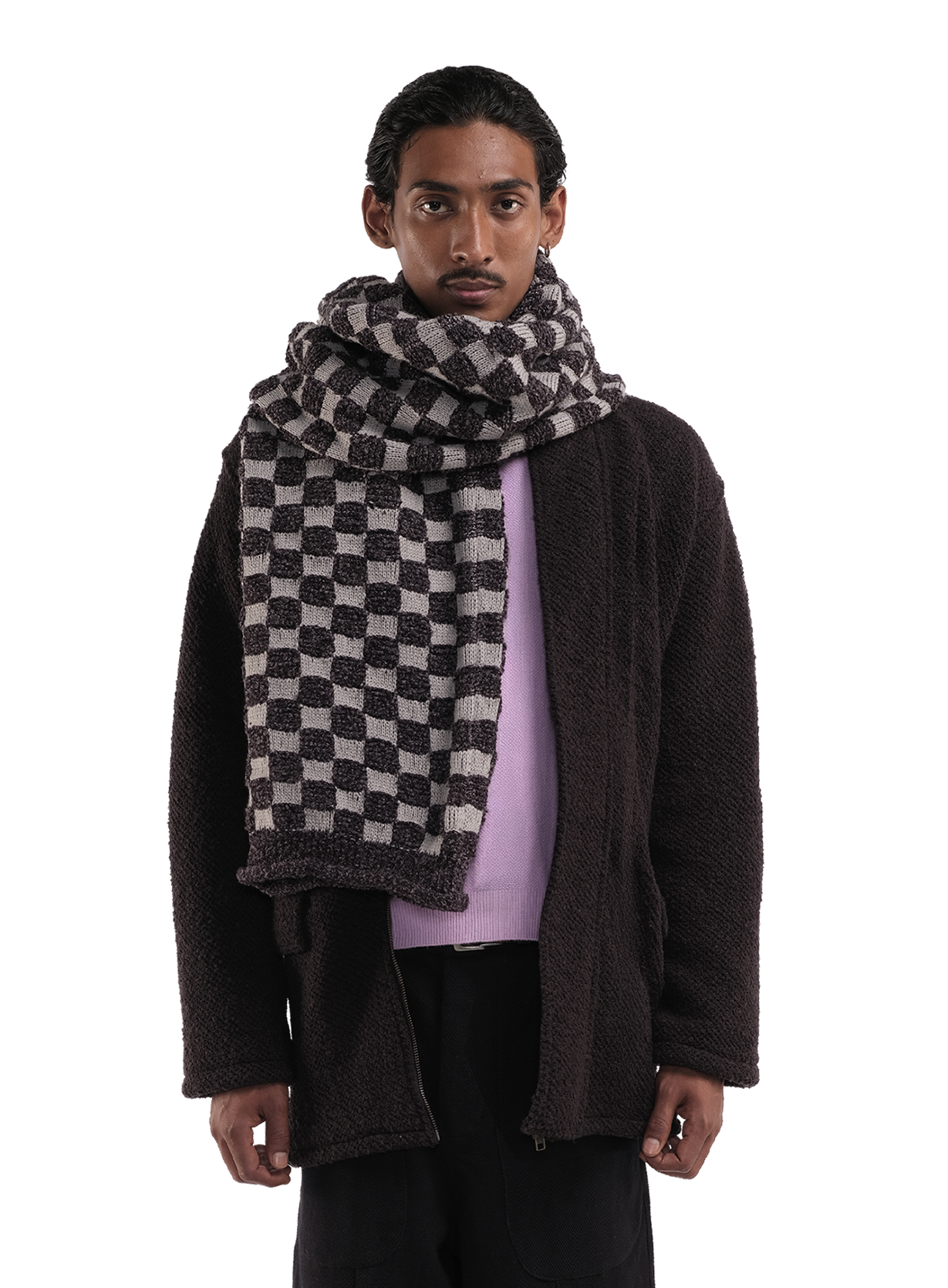 Chessmess Scarf Stone Checkered 1