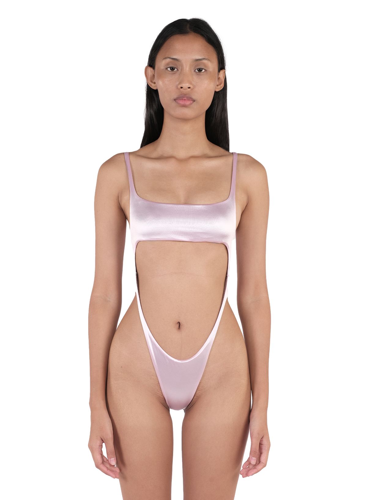Cutout Bodysuit Magenta/Coal 1