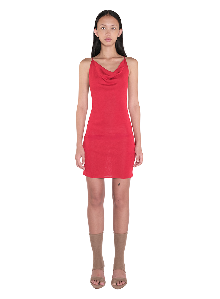 Cowl Neck Mini Dress
