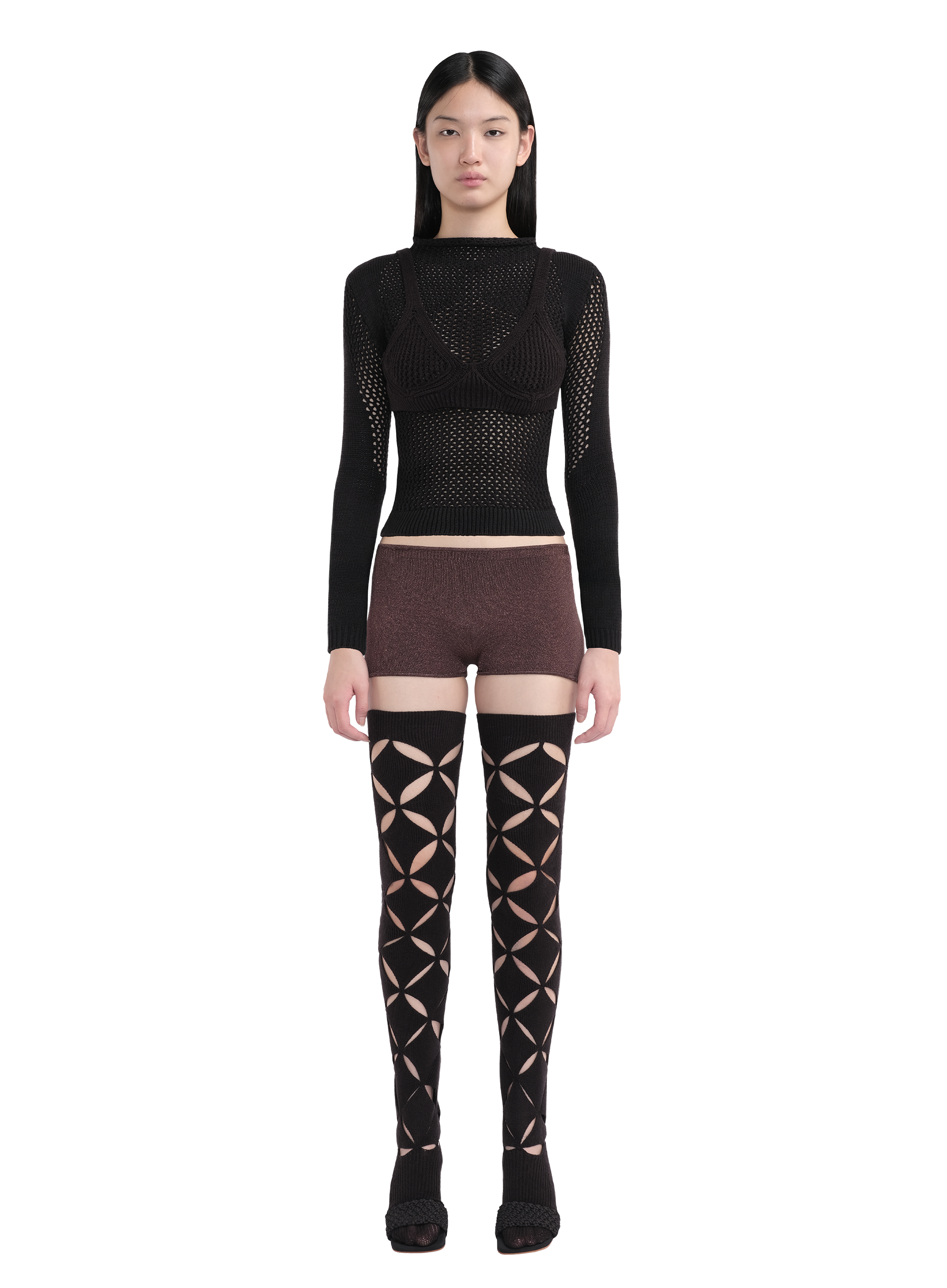 Argyle Long Socks Black 4