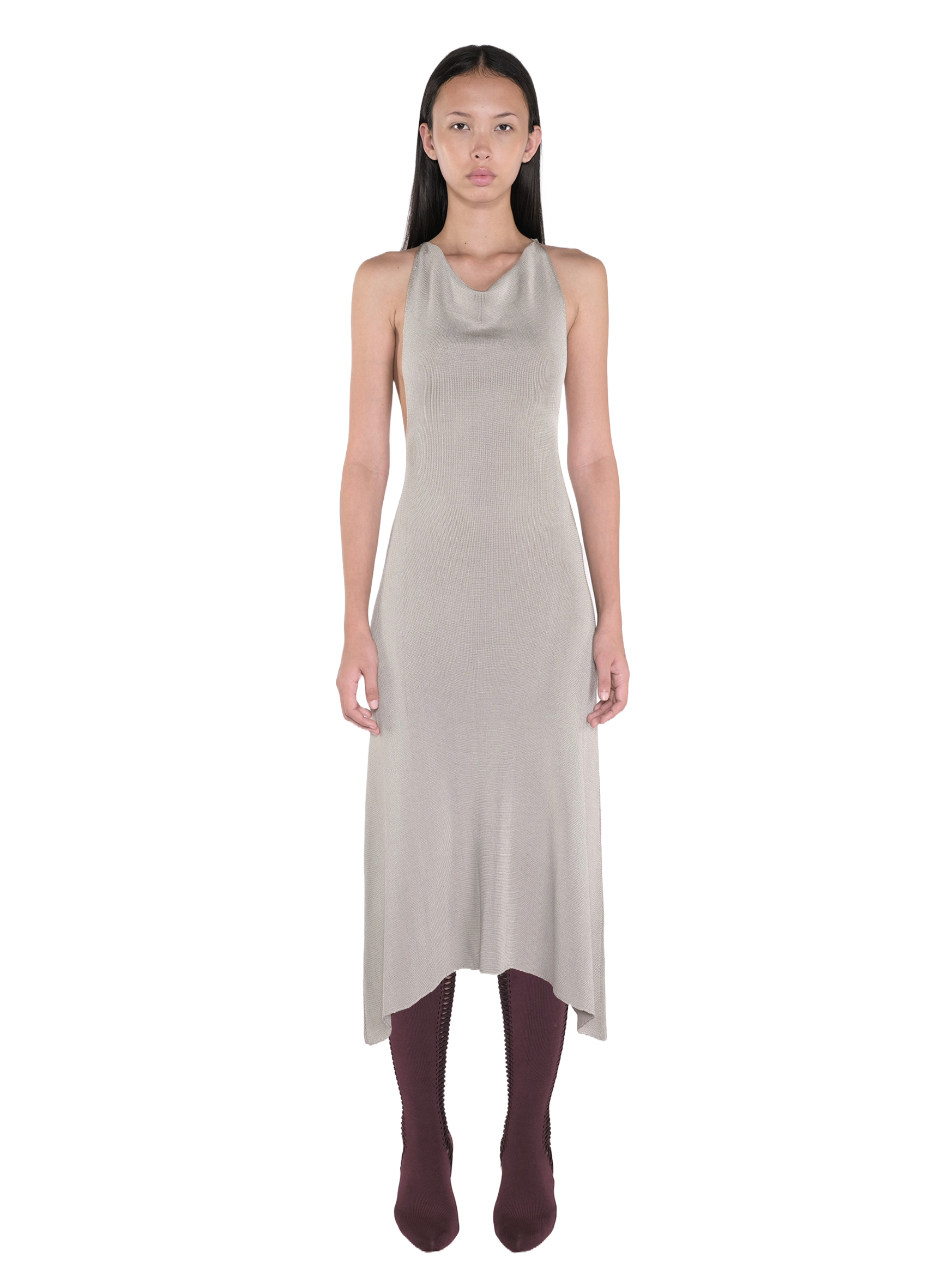 Cowl Neck Long Dress