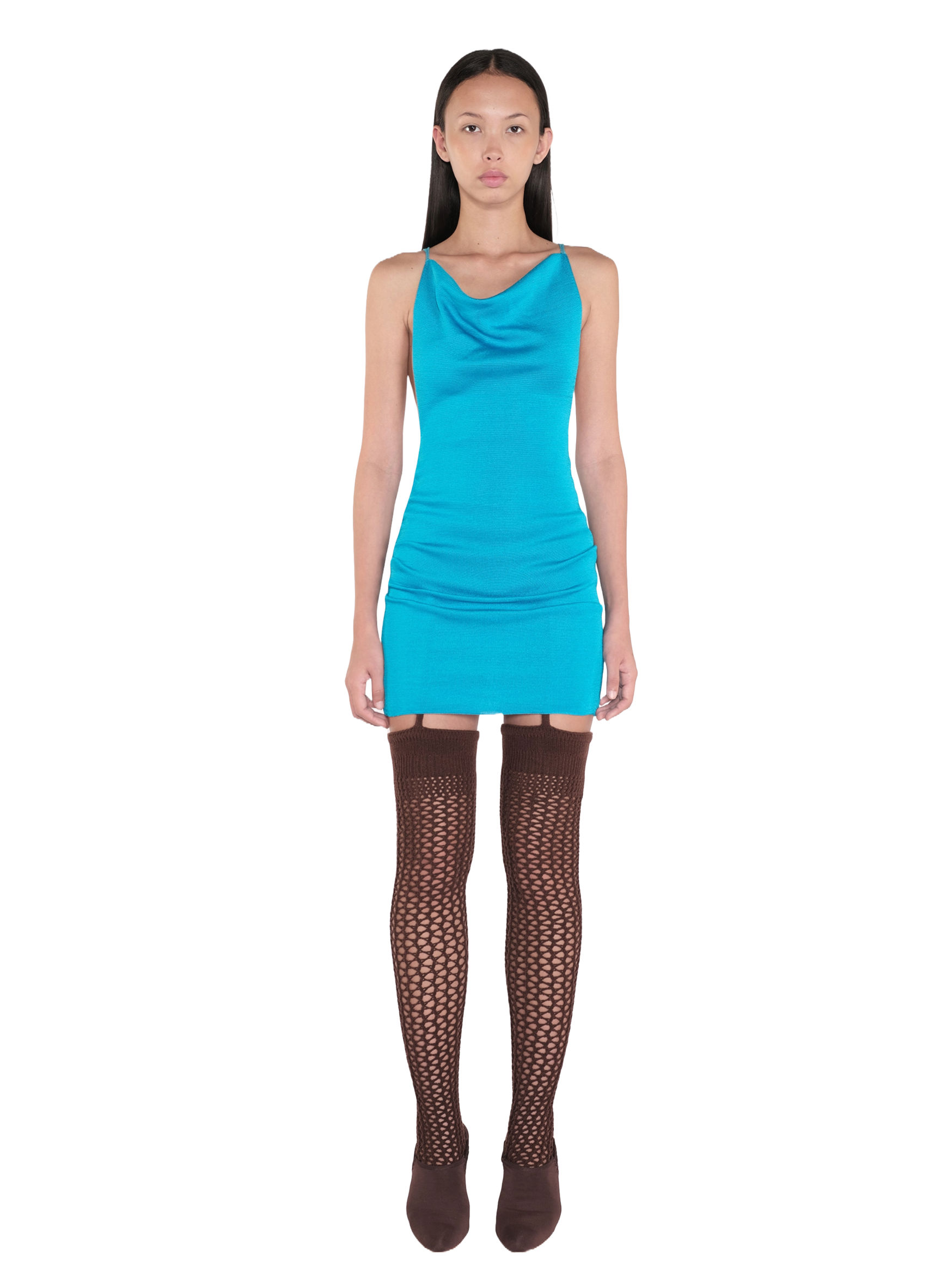 Cowl Neck Mini Dress