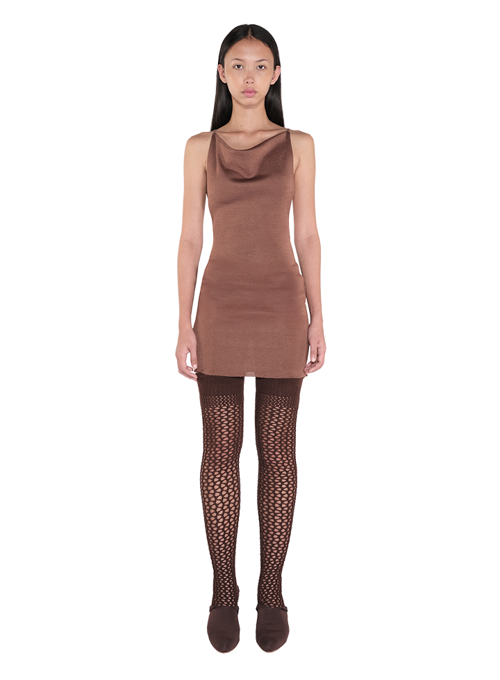 Cowl Neck Mini Dress