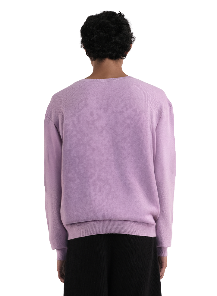 Quiet V-Neck Sweater Pink 3