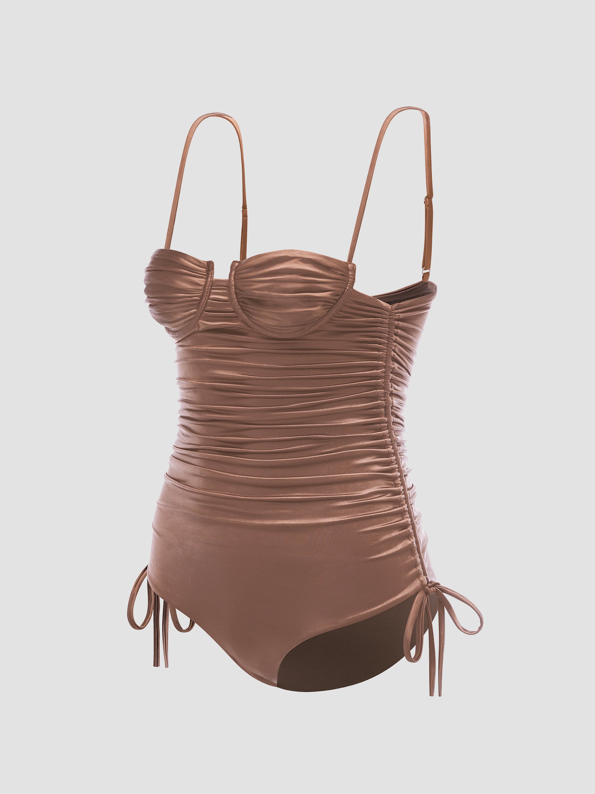 Nina satin one-piece Soil 3